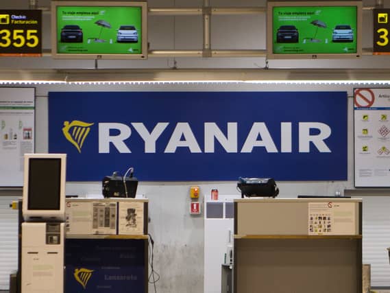 A Ryanair desk