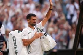 Novak Djokovic waves