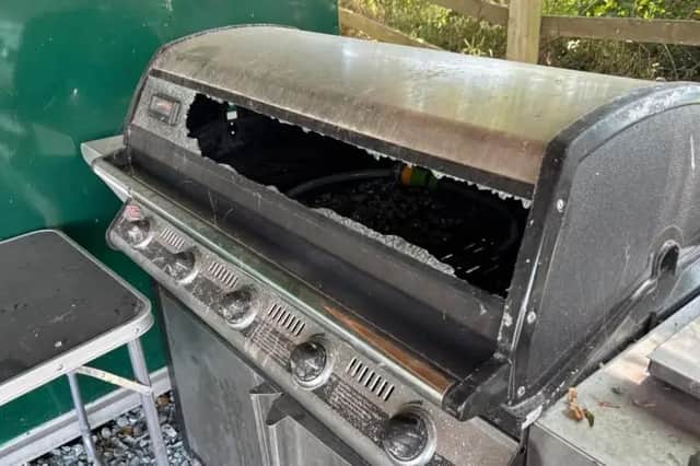 The BBQ was destroyed