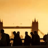 Commuters on London Bridge