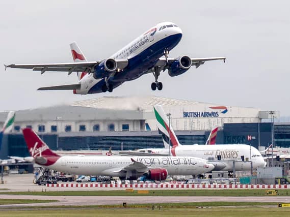 A British Airways plane taking off from Heathrow
