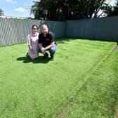 Kirstie Mitchell and Andy Laverie from the Why Not Inn in Essington, which had its bouncy castle stolen at the weekend
