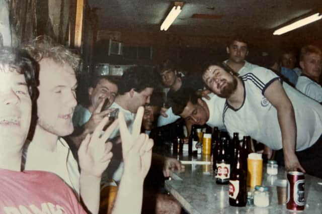 The group enjoyed a long and fun trip to Mexico, including a bar outside the Azteca Stadium