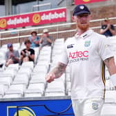 Ben Stokes walks out for Durham
