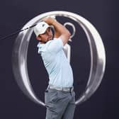 Alex Fitzpatrick of England tees off at The Open