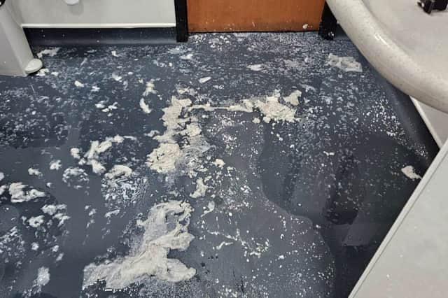 The mess left in Station Crescent toilets after vandalism
