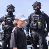 James got to see the police in action after going viral online