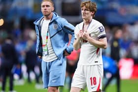 England’s Jason Steele and Anthony Gordon react following the FIFA World Cup 2026 semi-final match at the Atlanta Stadium. Picture date: Wednesday July 15, 2026.