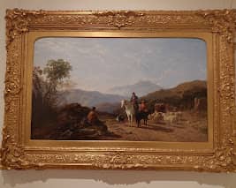 Photograph of ‘Figures in the Brecon Beacons with Sheep and Cows’ by John F. Tennant Painting