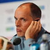 England manager Thomas Tuchel during a press conference in Miami