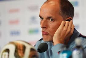 England manager Thomas Tuchel during a press conference in Miami