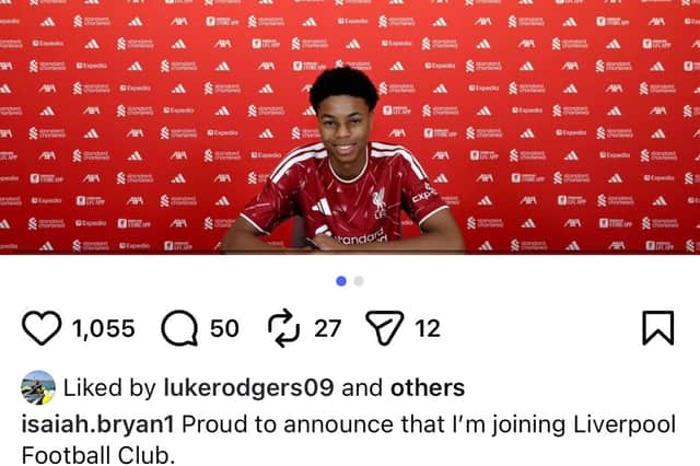 Isaiah Bryan has joined Liverpool after leaving Albion