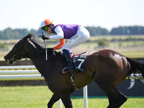 Johanna Walsh winning the Juddmonte Irish Oaks