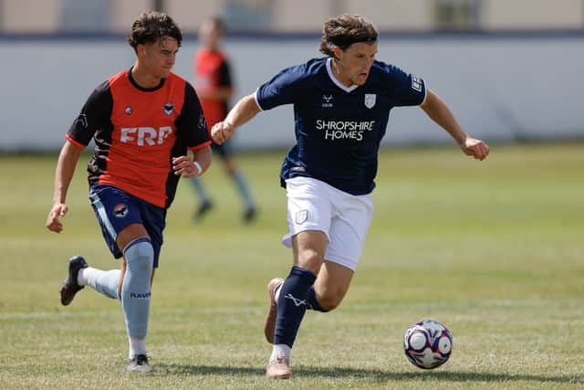Josh Davison of Shrewsbury Town against FC Isle of Man