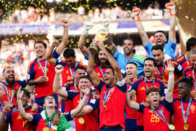 Spain lift the trophy