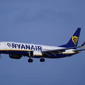 Ryanair passenger plane in flight