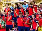 Spain’s Rodri lifts the World Cup trophy