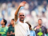 Pep Guardiola pictured after Manchester City's match against Aston Villa