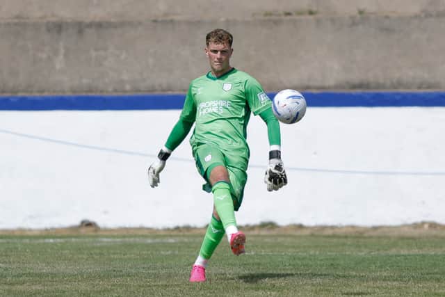 Sam Proctor in action for Shrewsbury Town