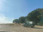Firefighters and National Trust rangers responded to the fire on the Long Mynd