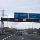 Signs for the M27 motorway