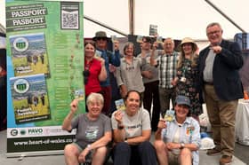 Launching The Friends of the Heart of Wales Line Trail Passport at the Royal Welsh Show on Monday.