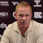 New Hearts head coach Wouter Vrancken during a press conference at Tynecastle