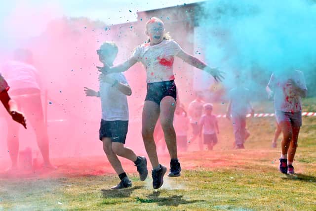 Much Wenlock Primary School colour run