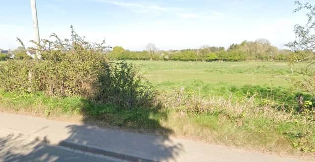 Looking at the site from Shrewsbury Road.