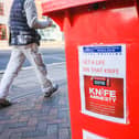 A knife bin in central London