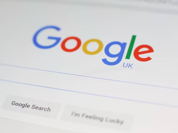 A Google search page