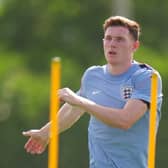 England’s Elliot Anderson during a training session