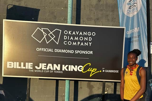 Gwen Klu at the Billie Jean King Cup in Botswana