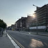 A building damaged by fire on Princes Street