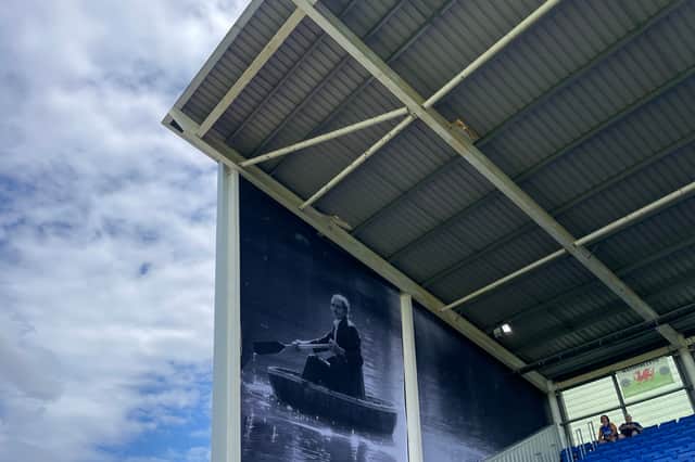 Coracle legend Fred Davies features on one of the large-scale graphics
