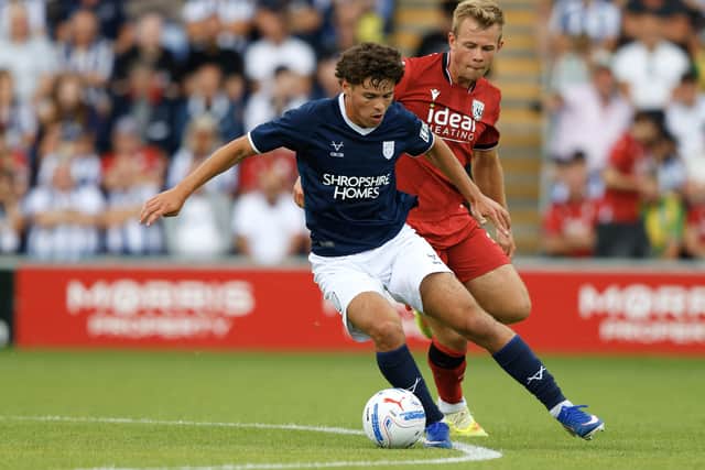 Byron Pendleton of Shrewsbury Town against West Brom