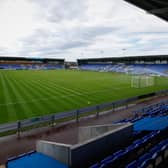 A general view of The Croud Meadow stadium, home of Shrewsbury Town