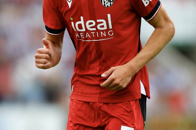 Harry Whitwell in action at Shrewsbury.