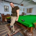 Andreas Carissimo who builds and restores snooker tables.