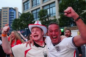Fans watching England v Argentina