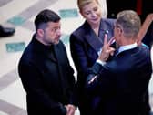 Volodymyr Zelensky at the funeral of Republican senator Lindsey Graham