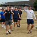 The Shropshire players are all smiles after watching Seb Scott seal victory with a six in their NCCA Championship match against Wales at Bridgnorth