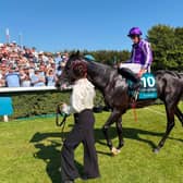 Gstaad and Ryan Moore after finishing second in the Sussex Stakes at Goodwood