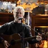 Glen Hansard takes part in the annual Christmas Eve busk on Grafton Street in Dublin in aid of homeless charity the Simon Community last December