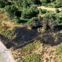 The scene of a grass fire on Cannock Chase, near to Chase Road, Brocton. Tim Thursfield/Iconic Media Group
