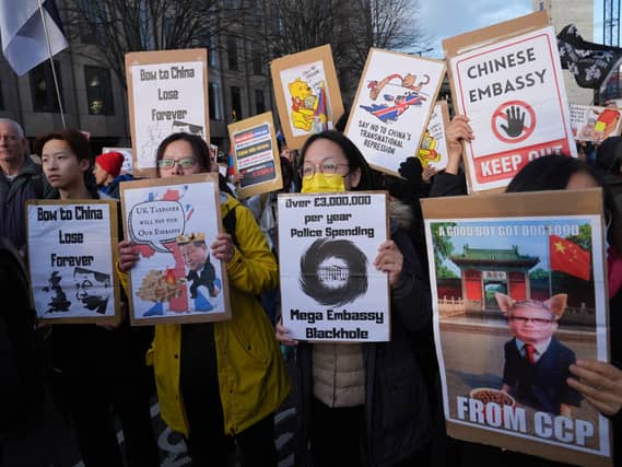 Chinese Embassy protest