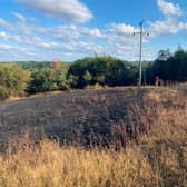 The affected area of the Beeches Field in Ironbridge