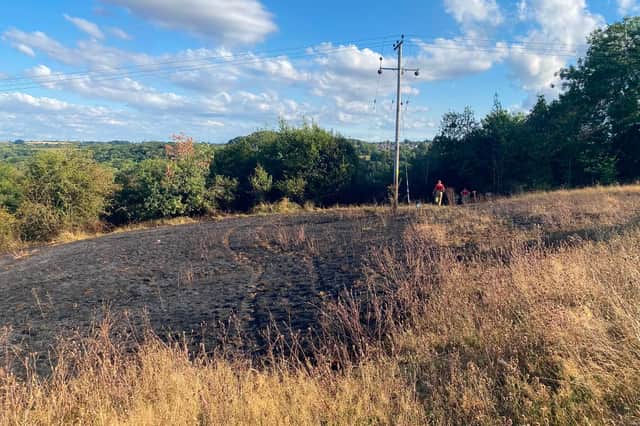 The affected area of the Beeches Field in Ironbridge