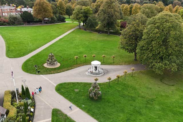 This picture of the Quarry's lawns looking green and lush was taken in October last year