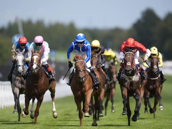 Cieren Fallon on Lake Forest (centre) won the Lennox Stakes